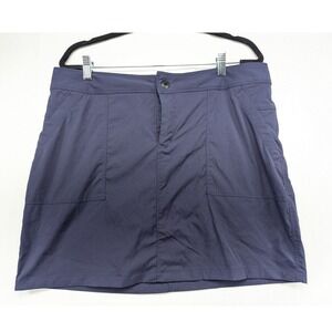 Boston Traders Navy Blue Athletic Hiking Skort‎ Womens L Ripstop Stretch Pocket